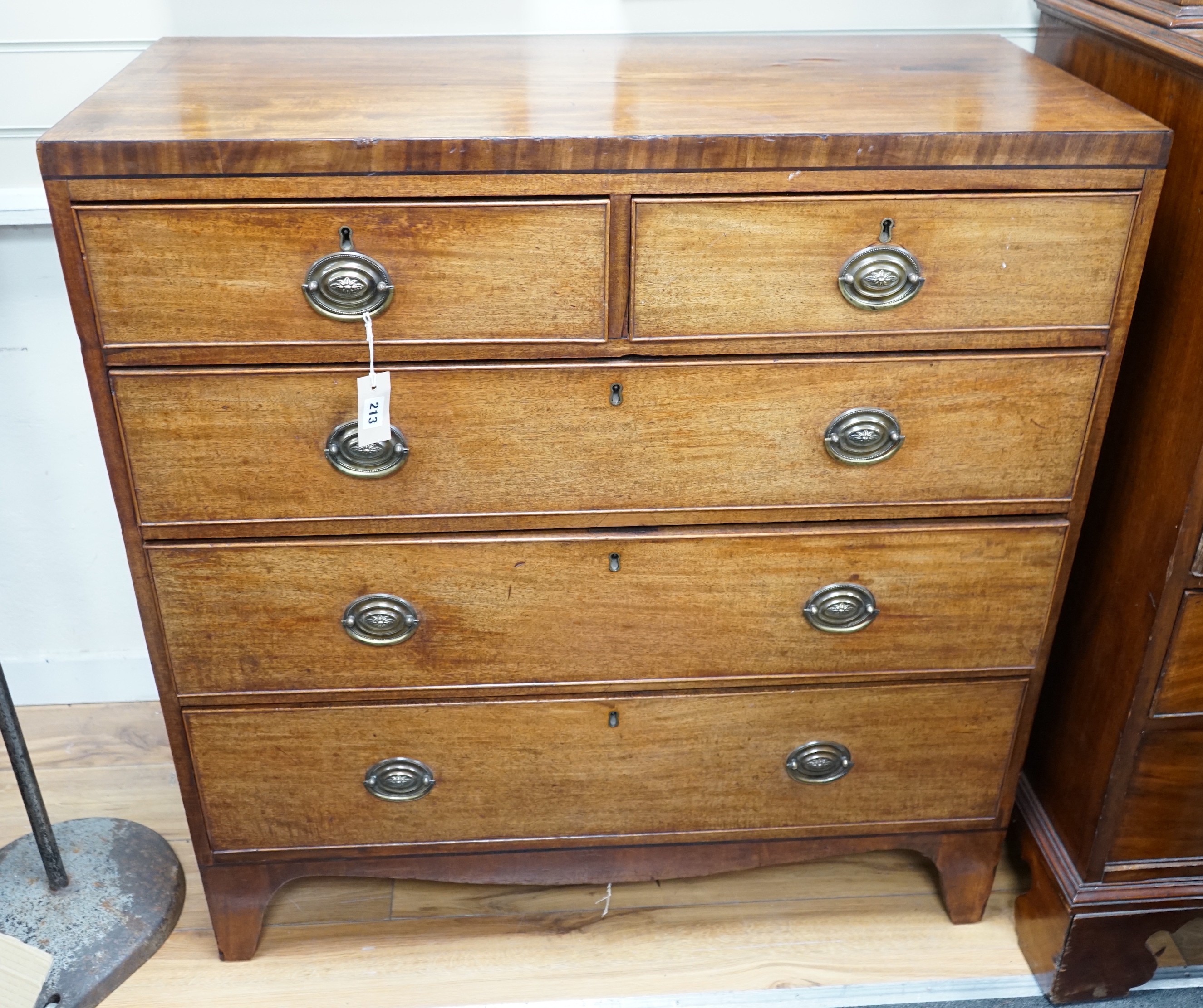 A George IV mahogany chest of drawers, width 99cm, depth 46cm, height 104cm *Please note the sale commences at 9am.